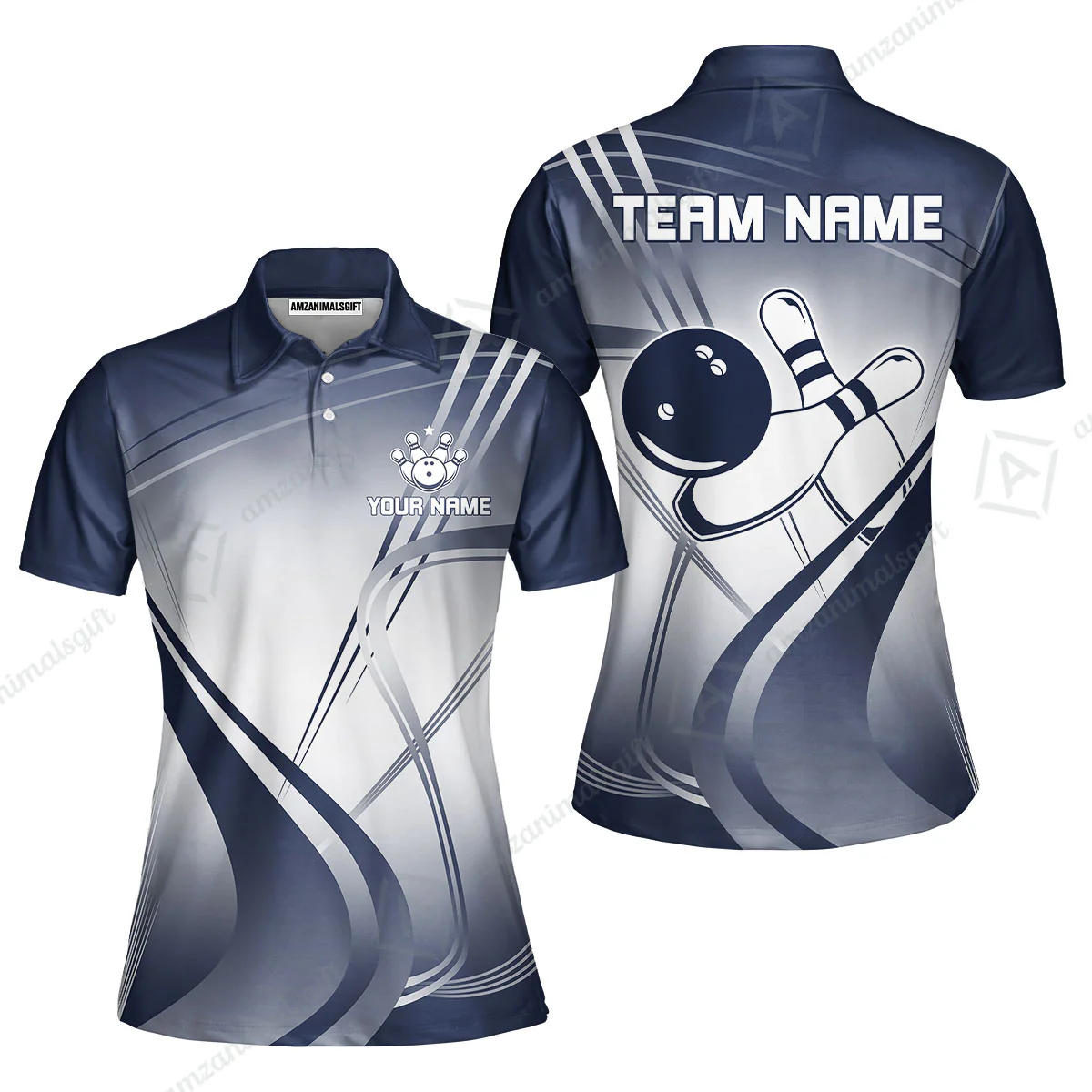 Customized Bowling Women Polo Shirt, Custom Bowling Uniform Women Polo Shirt, Multicolor Team Style Jersey for Bowlers - Image 4