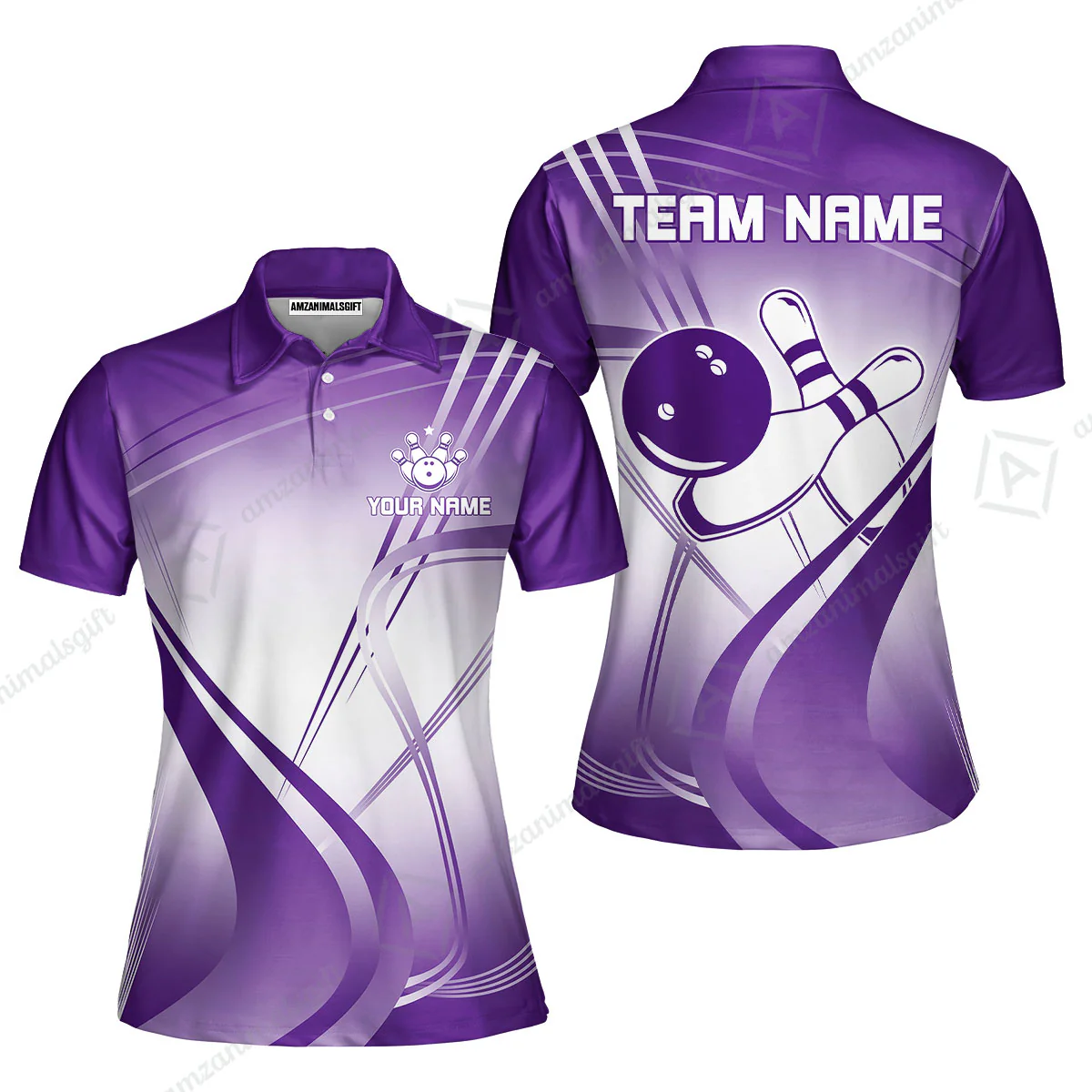 Customized Bowling Women Polo Shirt, Custom Bowling Uniform Women Polo Shirt, Multicolor Team Style Jersey for Bowlers - Image 5