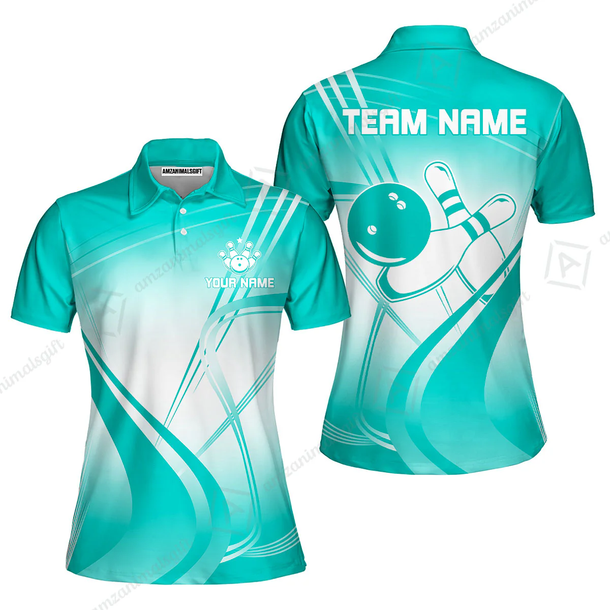 Customized Bowling Women Polo Shirt, Custom Bowling Uniform Women Polo Shirt, Multicolor Team Style Jersey for Bowlers - Image 6