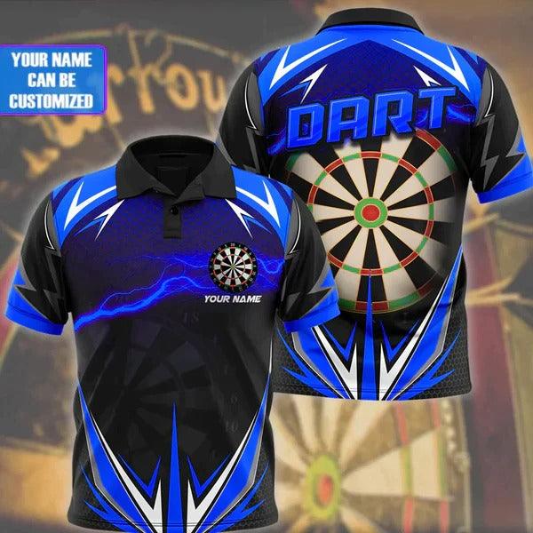 Customized Name Darts Polo Shirt, Darts Thunder Polo Shirt, Personalized Name Polo Shirt For Men - Perfect Gift For DartsLovers, Darts Players - Image 3