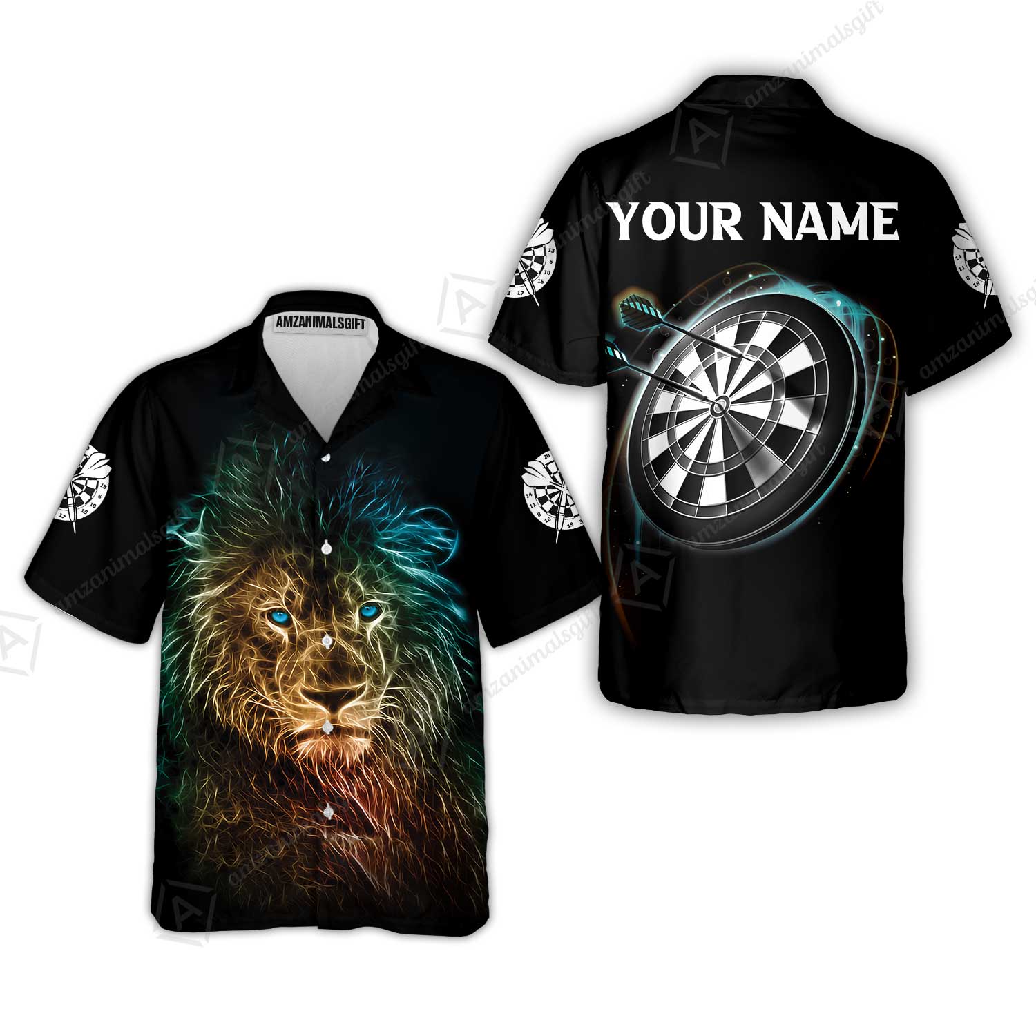 Customized Darts And Lions T Shirt, Personalized Text T Shirt For Men, Outfit For Darts Lovers, Darts Players - Image 2
