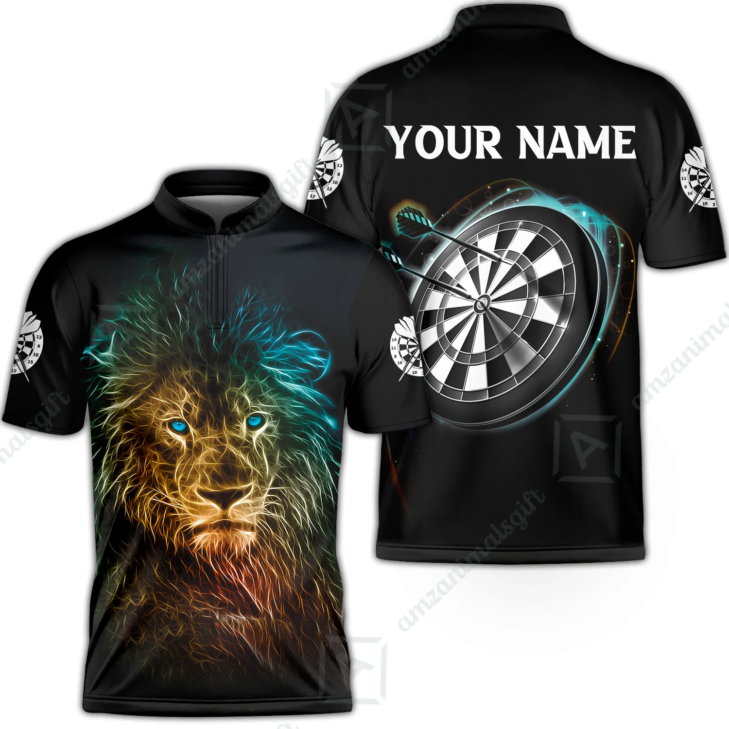 Customized Darts And Lions T Shirt, Personalized Text T Shirt For Men, Outfit For Darts Lovers, Darts Players - Image 3