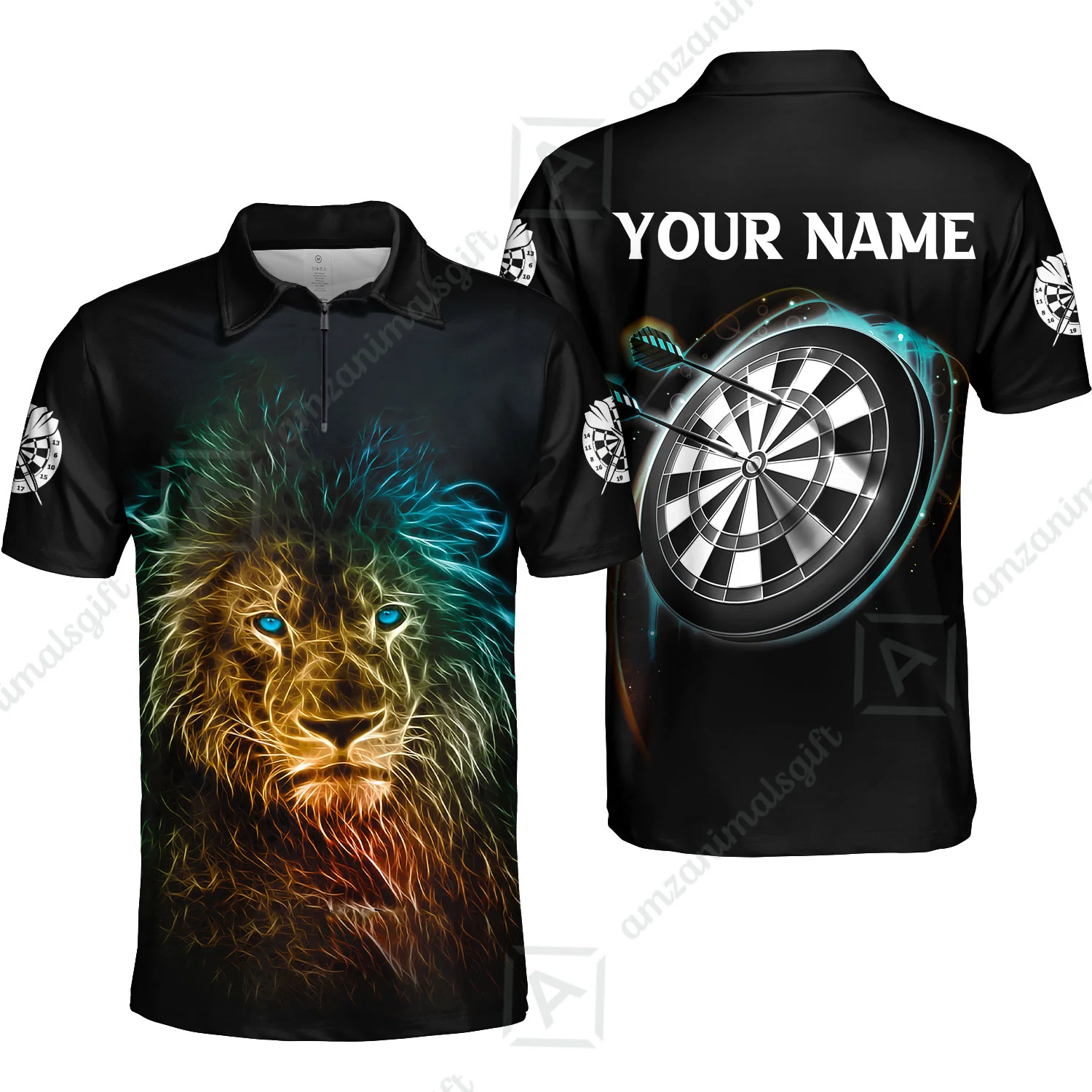Customized Darts And Lions T Shirt, Personalized Text T Shirt For Men, Outfit For Darts Lovers, Darts Players - Image 4