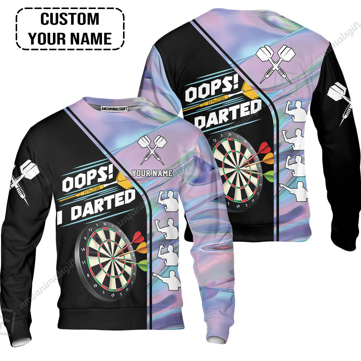 Customized Darts Hawaiian Shirt, Dartboard, I Darted, Personalized Name Hawaiian Shirt - Image 3