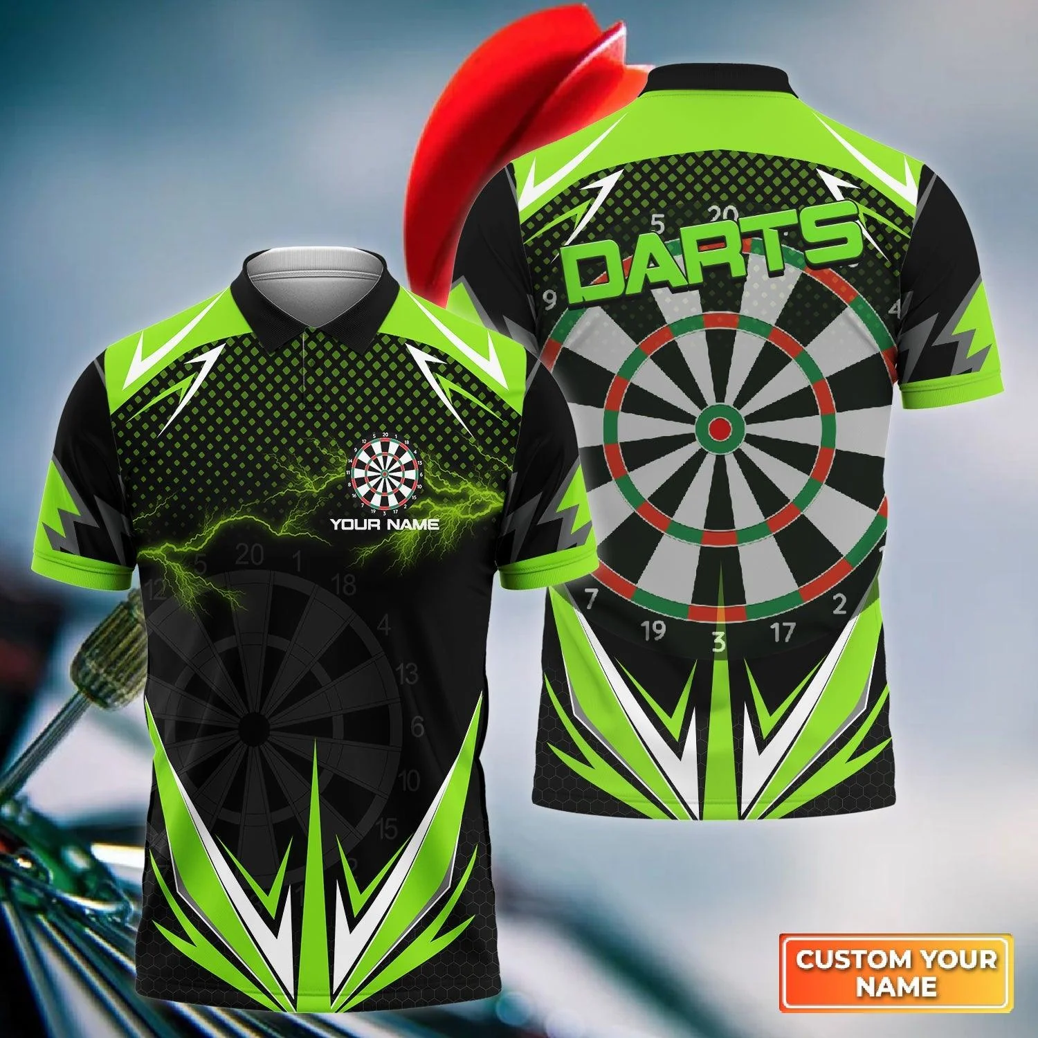 Customized Darts Hawaiian Shirt, Dartboard Personalized Name Hawaiian Shirt For Men - Perfect Gift For Darts Lovers, Darts Players - Image 6