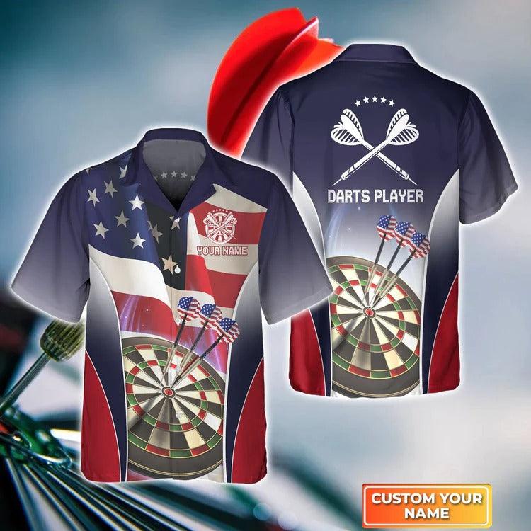 Customized Darts Hawaiian Shirt, Darts Eagle American, Personalized Name Hawaiian Shirt For Men - Perfect Gift For Darts Lovers, Darts Players - Image 6
