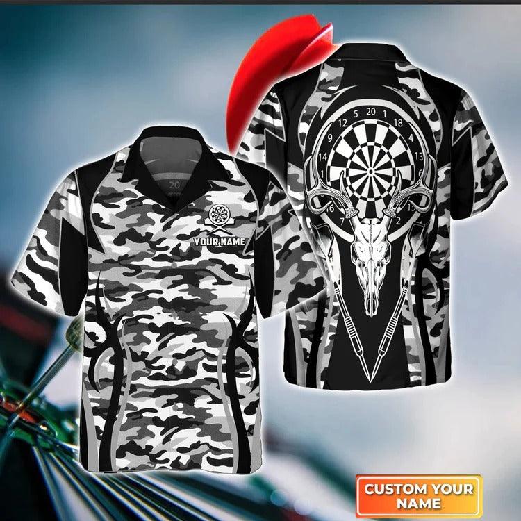 Customized Darts Hawaiian Shirt, Darts Skull Personalized Name Hawaiian Shirt For Men - Perfect Gift For Darts Lovers, Darts Players - Image 6