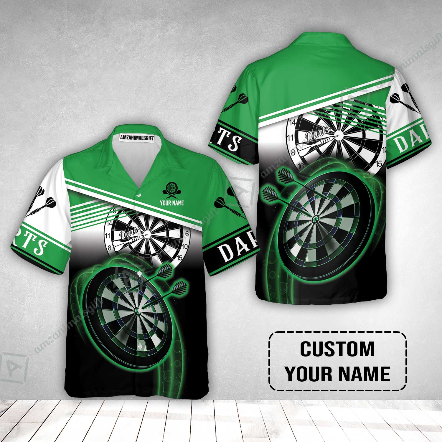 Customized Darts Hawaiian Shirt, Personalized Name Darts Hawaiian Shirt - Perfect Gift For Darts Lovers, Darts Players - Image 2