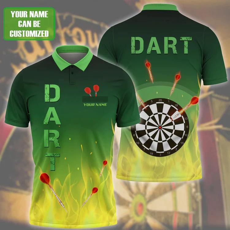Customized Darts Polo Shirt, Dartboard, Personalized Name Polo Shirt For Men - Perfect Gift For Darts Lovers, Darts Players - Image 2