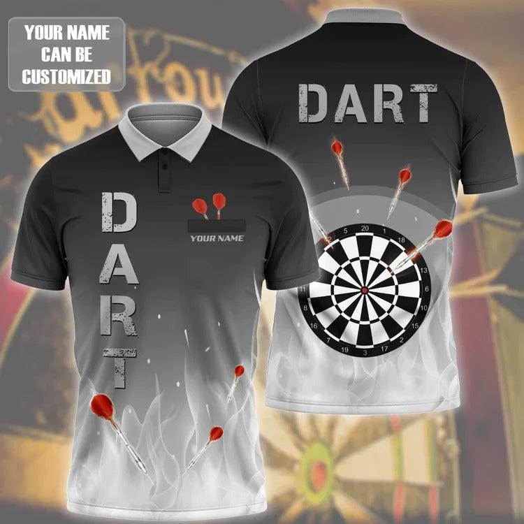 Customized Darts Polo Shirt, Dartboard, Personalized Name Polo Shirt For Men - Perfect Gift For Darts Lovers, Darts Players - Image 3