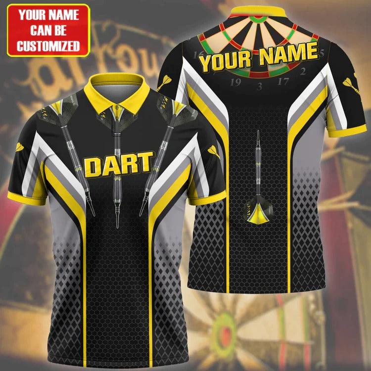 Customized Darts Polo Shirt, Darts Honeycomb, Personalized Name Polo Shirt For Men - Perfect Gift For Darts Lovers, Darts Players - Image 4