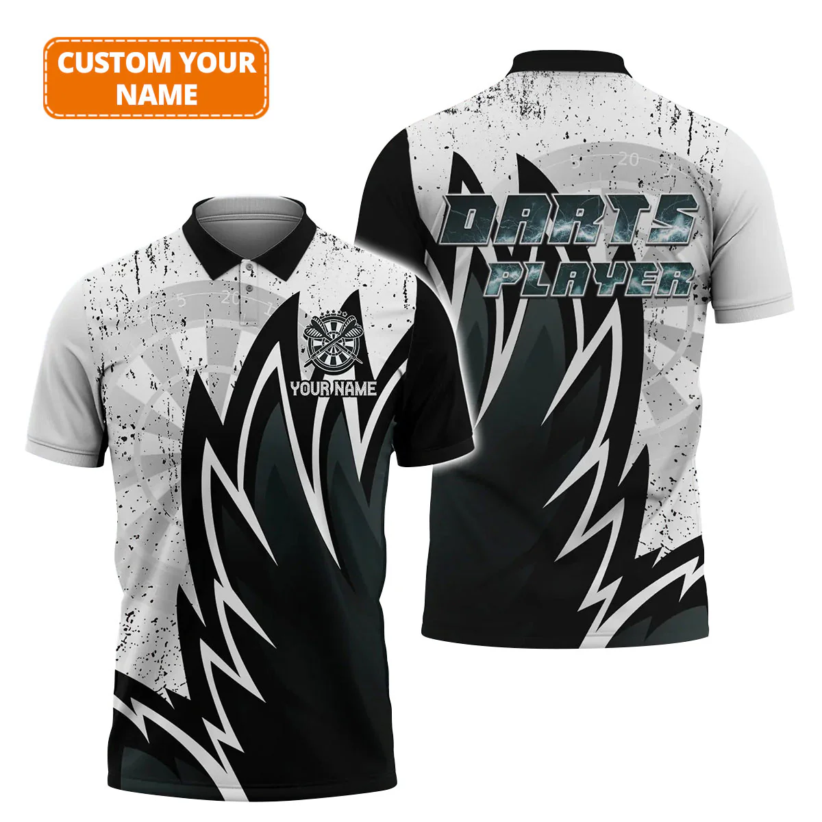 Customized Darts Polo Shirt, Darts Men's Polo Shirt, Personalized Name Polo Shirt For Men - Perfect Gift For Darts Lovers, Darts Players - Image 2