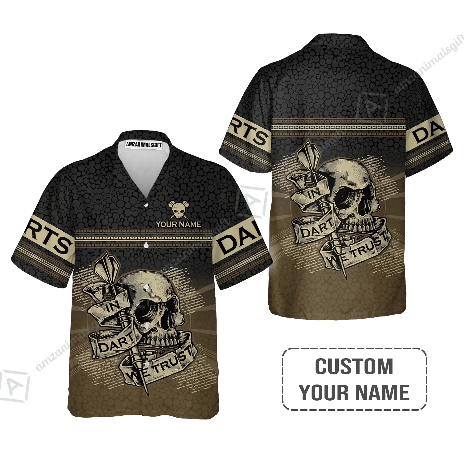 Customized Darts Polo Shirt, Darts Skull In Dart We Trust Polo Shirt For Men And Women, Perfect Outfit For Darts Lovers, Darts Players - Image 4