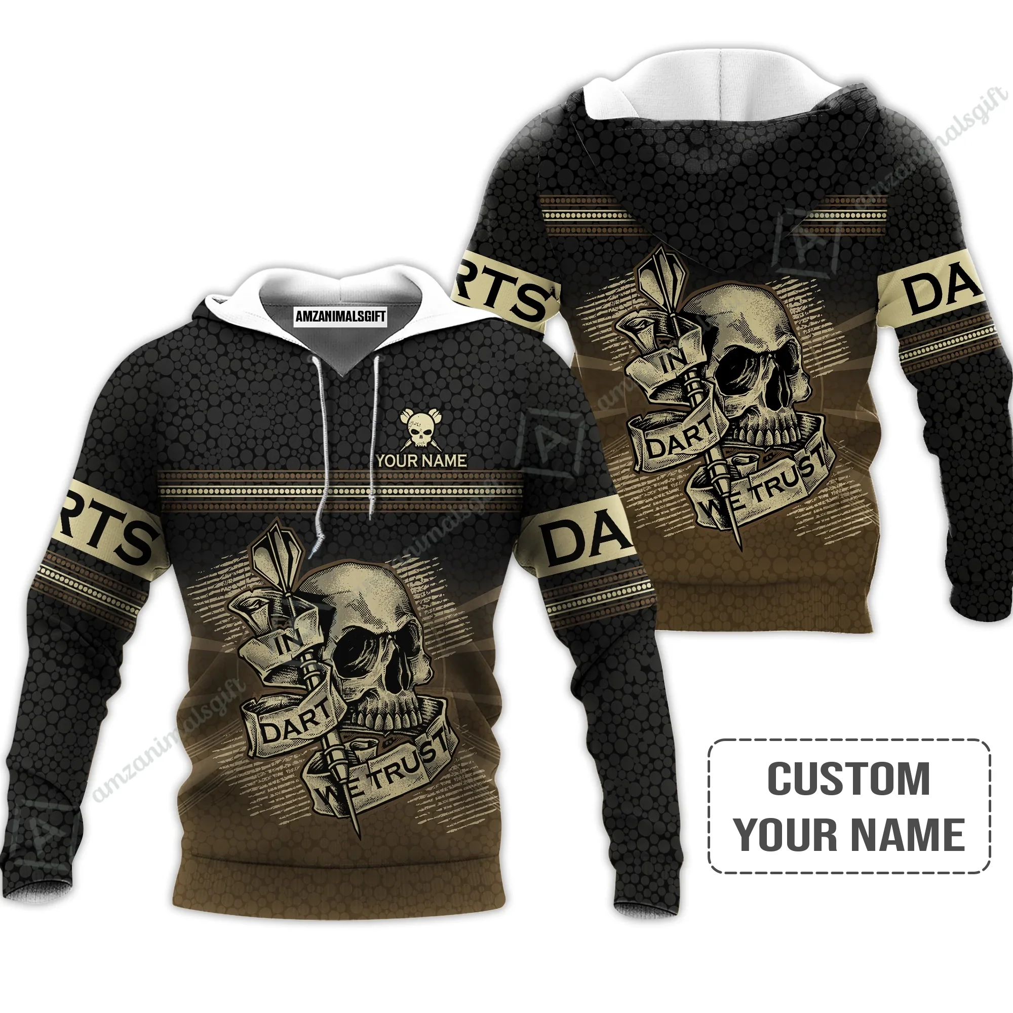 Customized Darts Polo Shirt, Darts Skull In Dart We Trust Polo Shirt For Men And Women, Perfect Outfit For Darts Lovers, Darts Players - Image 5