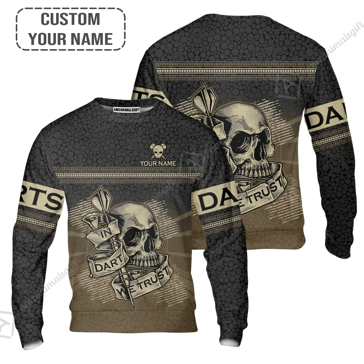 Customized Darts Polo Shirt, Darts Skull In Dart We Trust Polo Shirt For Men And Women, Perfect Outfit For Darts Lovers, Darts Players - Image 7