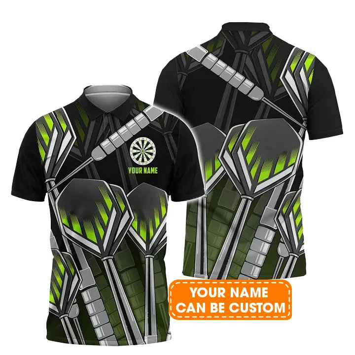 Customized Darts Polo Shirt, Darts Team Shirts, Personalized Name Polo Shirt For Men - Perfect Gift For Darts Lovers, Darts Players - Image 2