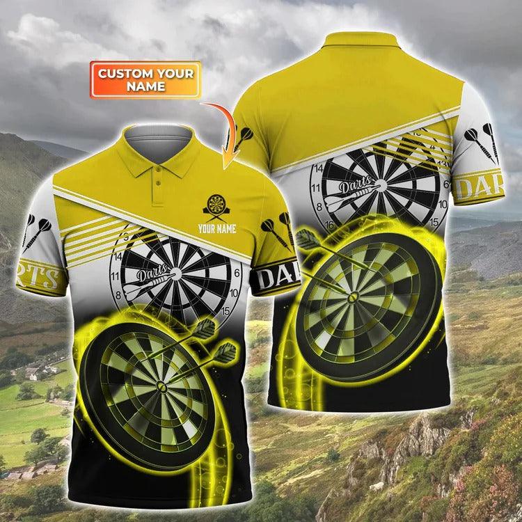 Customized Darts Polo Shirt, Personalized Name Darts Polo Shirt For Men - Perfect Gift For Darts Lovers, Darts Players - Image 2