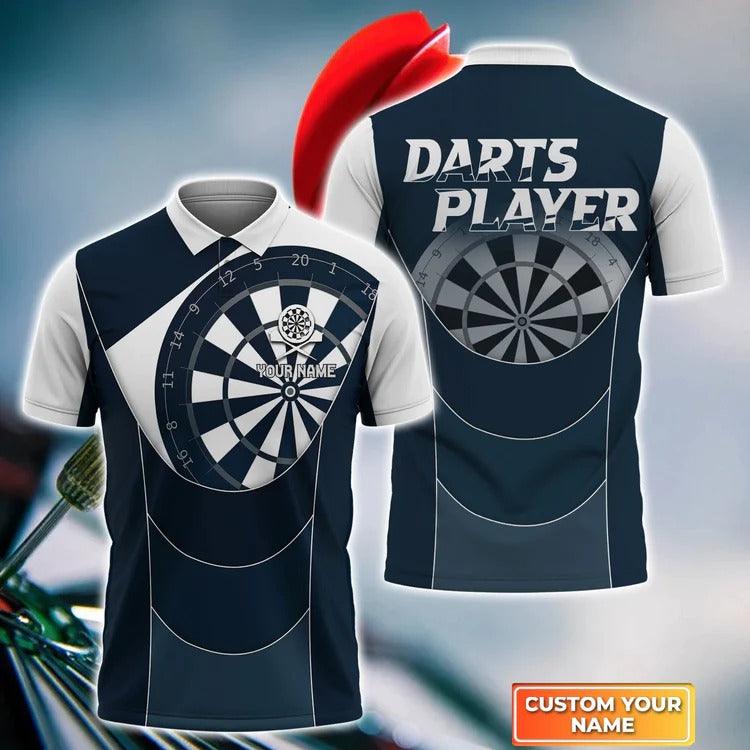 Customized Darts Polo Shirt, Throwing Bulleye Dartboard, Personalized Name Polo Shirt For Men - Perfect Gift For Darts Lovers, Darts Players