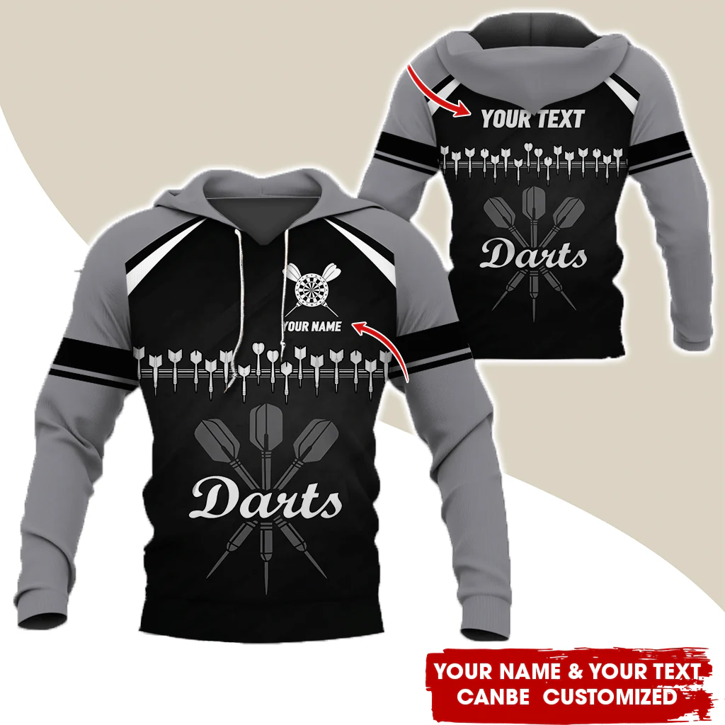 Customized Darts Premium Hoodie, Darts Arranged According To Musical Notes Hoodie, Perfect Gift For Darts Lovers, Friend, Family - Image 2