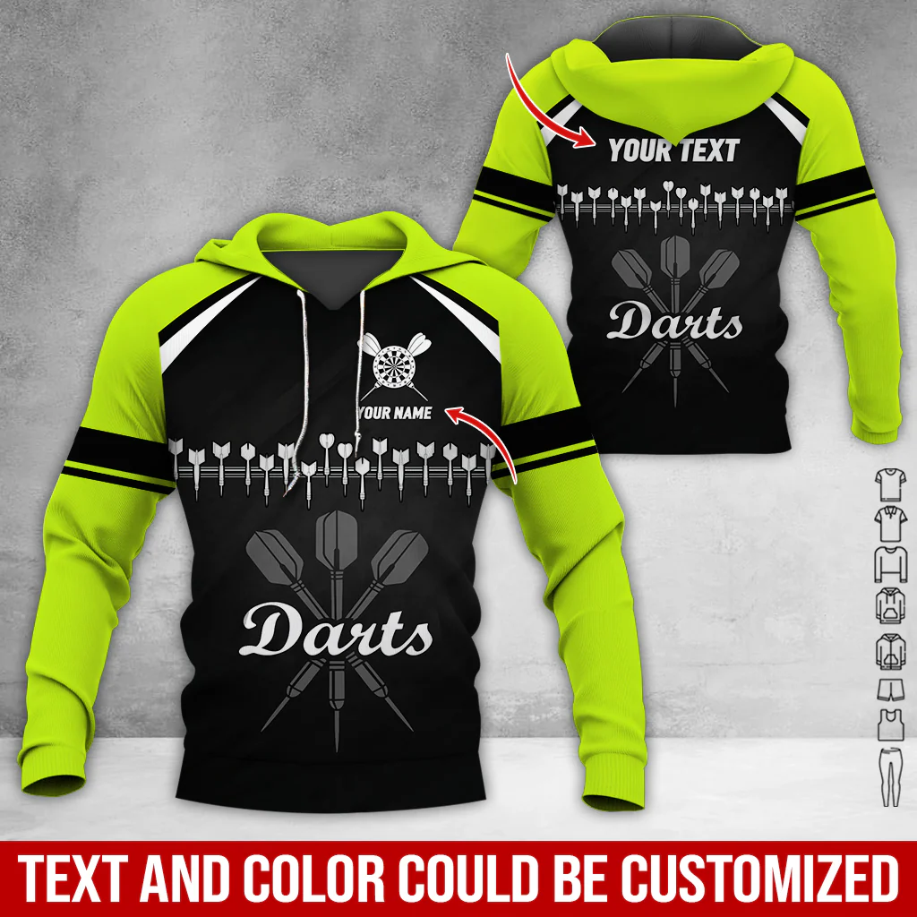 Customized Darts Premium Hoodie, Darts Arranged According To Musical Notes Hoodie, Perfect Gift For Darts Lovers, Friend, Family - Image 3