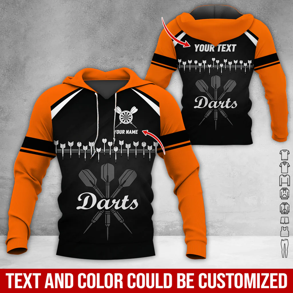 Customized Darts Premium Hoodie, Darts Arranged According To Musical Notes Hoodie, Perfect Gift For Darts Lovers, Friend, Family - Image 4