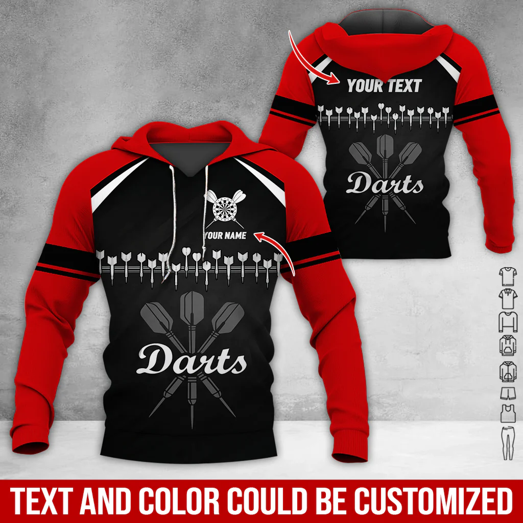 Customized Darts Premium Hoodie, Darts Arranged According To Musical Notes Hoodie, Perfect Gift For Darts Lovers, Friend, Family - Image 5