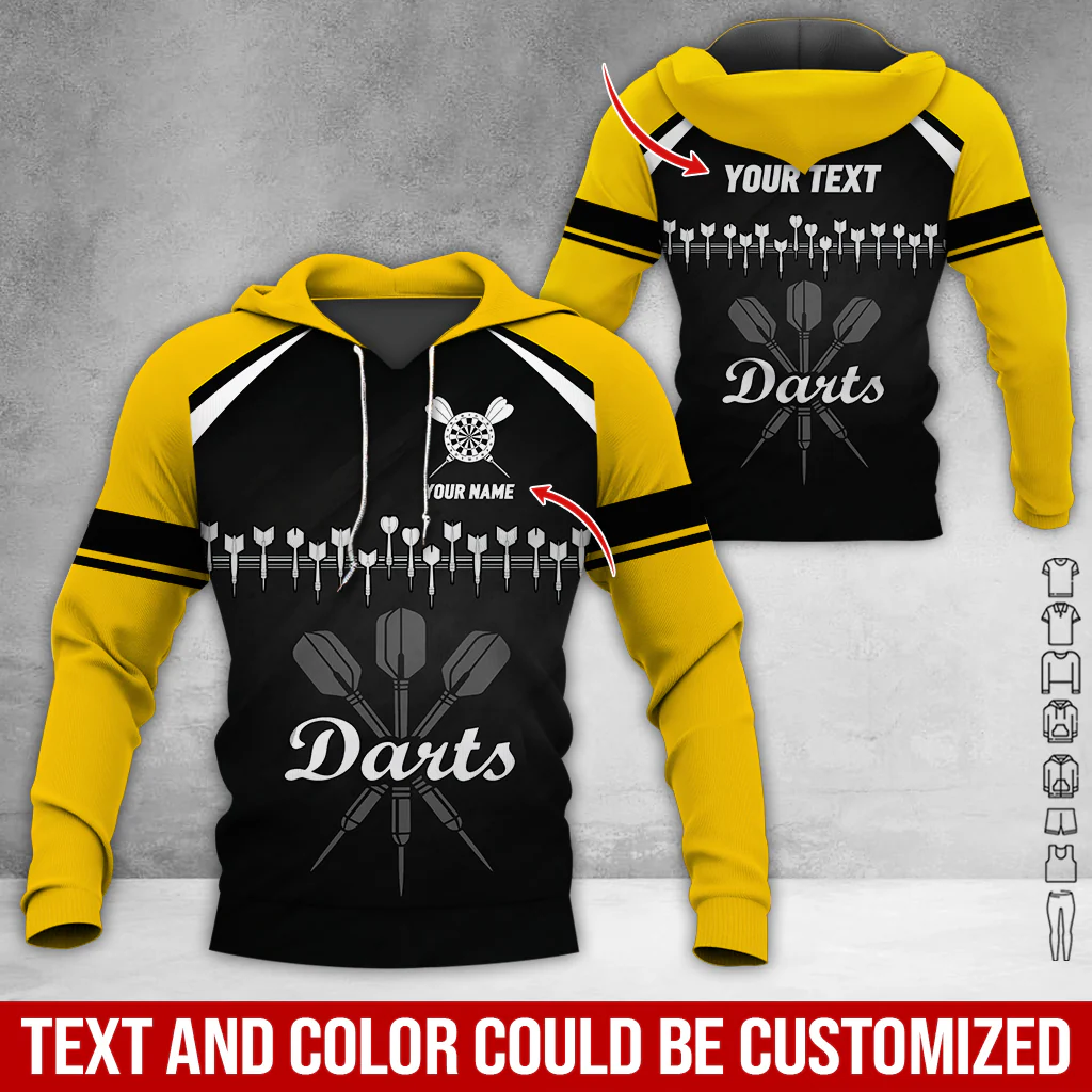 Customized Darts Premium Hoodie, Darts Arranged According To Musical Notes Hoodie, Perfect Gift For Darts Lovers, Friend, Family - Image 6