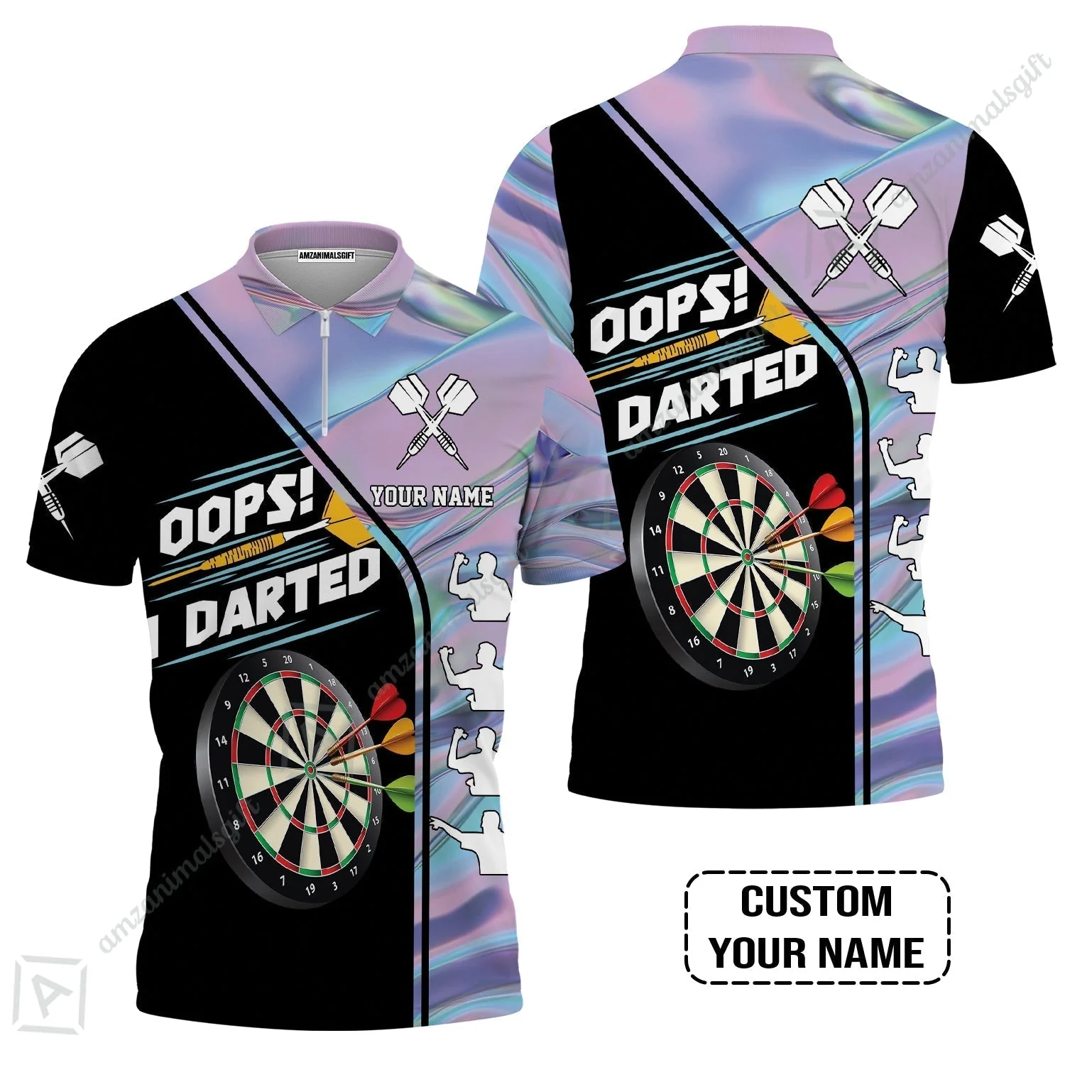 Customized Darts Sweatshirt, Dartboard, I Darted, Personalized Name Sweatshirt - Image 4