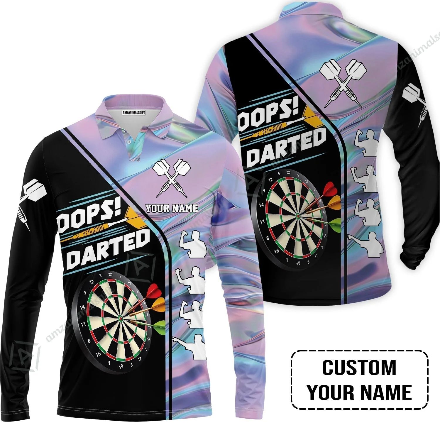Customized Darts Sweatshirt, Dartboard, I Darted, Personalized Name Sweatshirt - Image 5