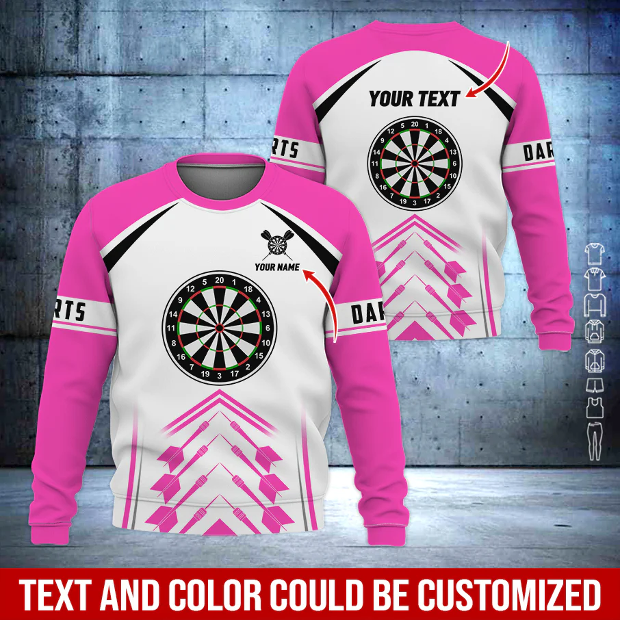 Customized Darts Sweatshirt, Dartsboards Pattern Sweatshirt White For Men & Women, Perfect Gift For Darts Lovers, Darts Player - Image 10
