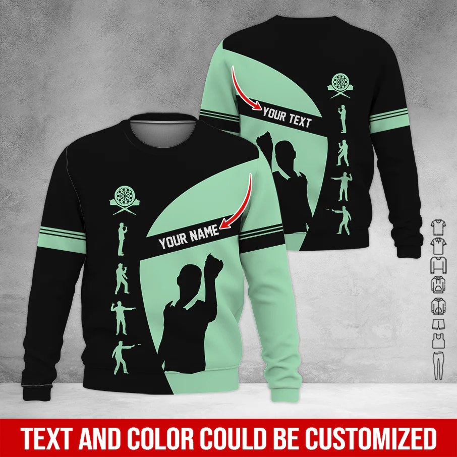 Customized Darts Sweatshirt, Personalized Name Sweatshirt, How to play Darts Pattern Sweatshirt, Perfect Gift For Darts Lovers, Friend, Family - Image 5