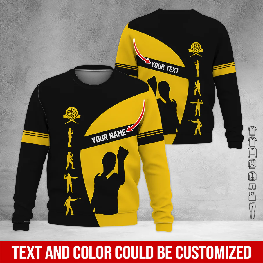 Customized Darts Sweatshirt, Personalized Name Sweatshirt, How to play Darts Pattern Sweatshirt, Perfect Gift For Darts Lovers, Friend, Family - Image 6