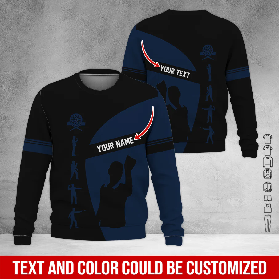 Customized Darts Sweatshirt, Personalized Name Sweatshirt, How to play Darts Pattern Sweatshirt, Perfect Gift For Darts Lovers, Friend, Family - Image 9