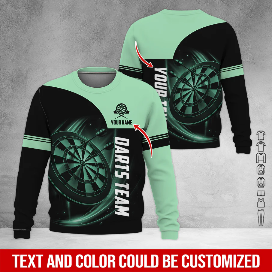 Customized Darts Sweatshirt, Personalized Name & Your Darts Team Name Sweatshirt For Men & Women, Perfect Gift For Darts Lovers, Friend, Family - Image 5