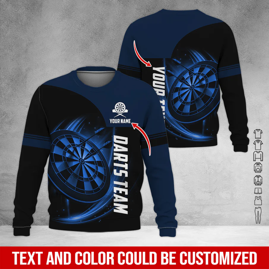 Customized Darts Sweatshirt, Personalized Name & Your Darts Team Name Sweatshirt For Men & Women, Perfect Gift For Darts Lovers, Friend, Family - Image 9
