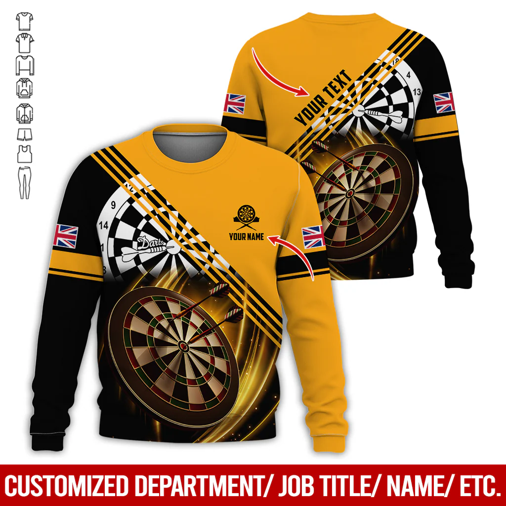 Customized Darts Sweatshirt, Personalized National Flag & Darts Pattern Sweatshirt For Men & Women, Perfect Gift For Darts Lovers, Friend, Family - Image 11