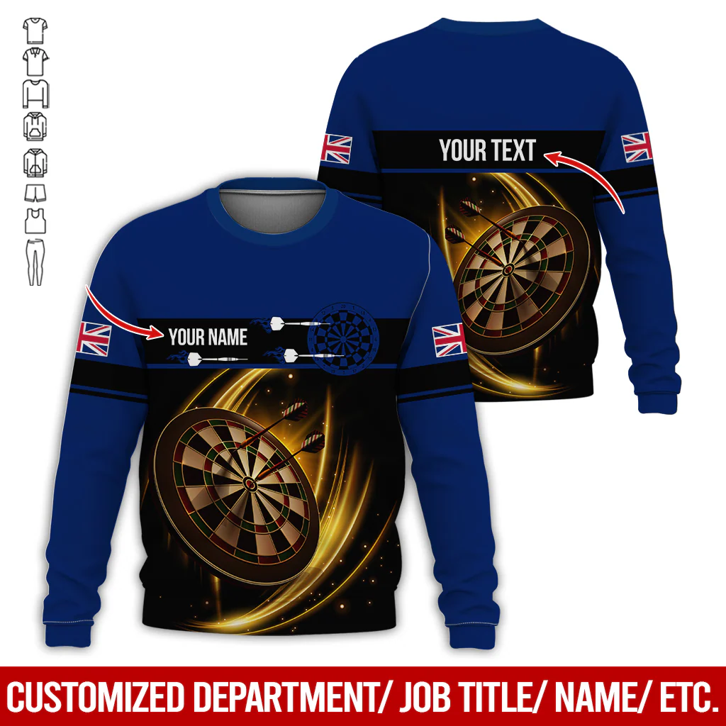 Customized Darts Sweatshirt, Personalized The National Flag Pattern Sweatshirt For Men & Women, Perfect Gift For Darts Lovers, Friend, Family - Image 10
