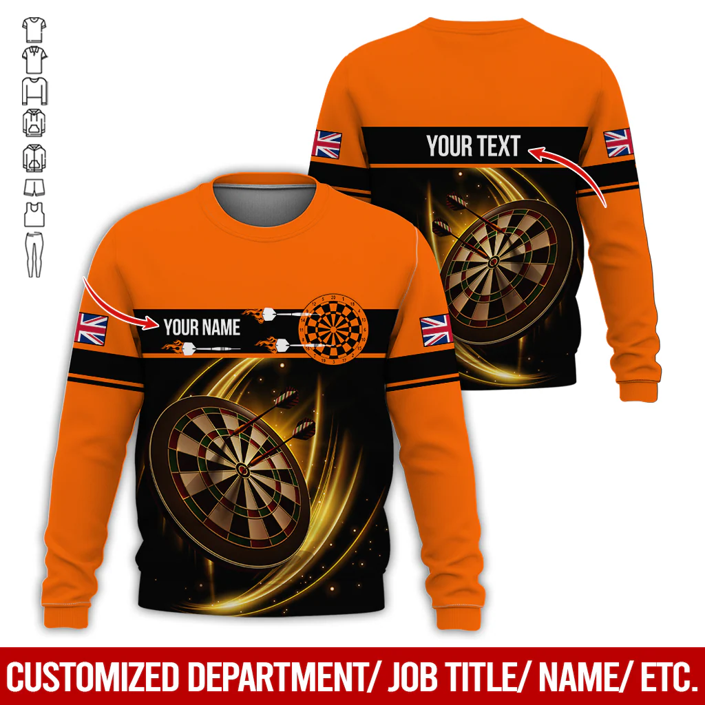 Customized Darts Sweatshirt, Personalized The National Flag Pattern Sweatshirt For Men & Women, Perfect Gift For Darts Lovers, Friend, Family - Image 12