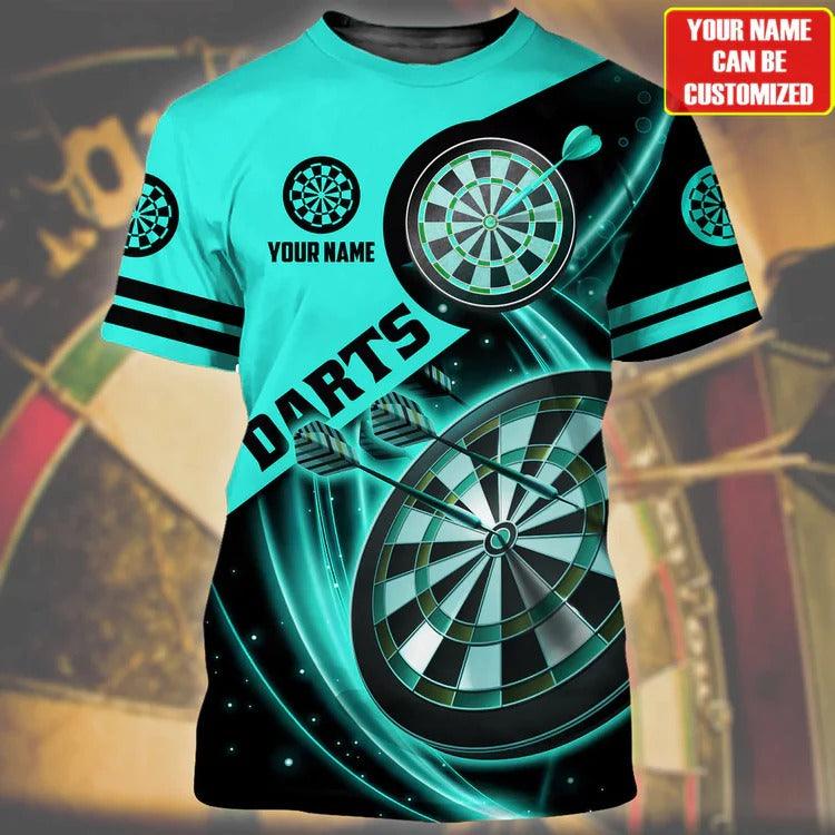 Customized Darts T Shirt, Black And White Darts, Personalized Name T Shirt For Men - Perfect Gift For Darts Lovers, Darts Players - Image 3