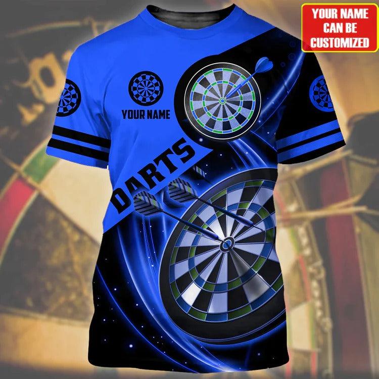 Customized Darts T Shirt, Black And White Darts, Personalized Name T Shirt For Men - Perfect Gift For Darts Lovers, Darts Players - Image 4