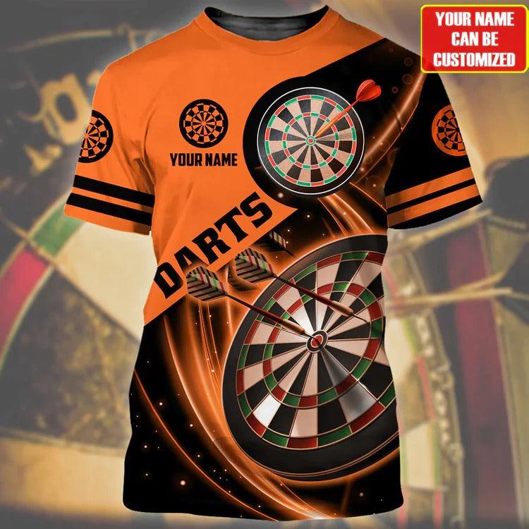 Customized Darts T Shirt, Black And White Darts, Personalized Name T Shirt For Men - Perfect Gift For Darts Lovers, Darts Players - Image 5
