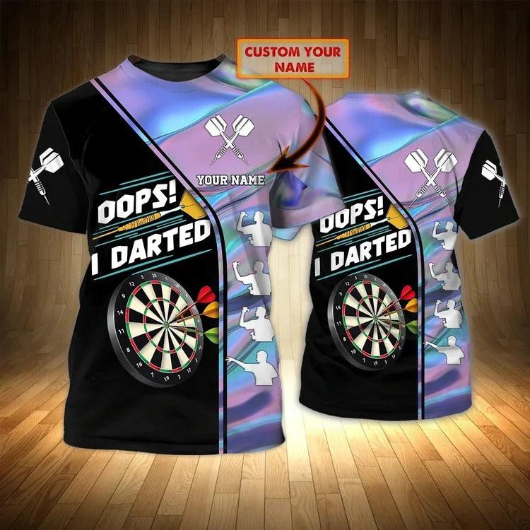 Customized Darts T Shirt, Dartboard, I Darted, Personalized Name T Shirt For Men - Perfect Gift For Darts Lovers, Darts Players