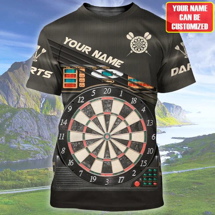 Customized Darts T Shirt, Darts Personalized Name T Shirt For Men - Perfect Gift For Darts Lovers, Darts Players
