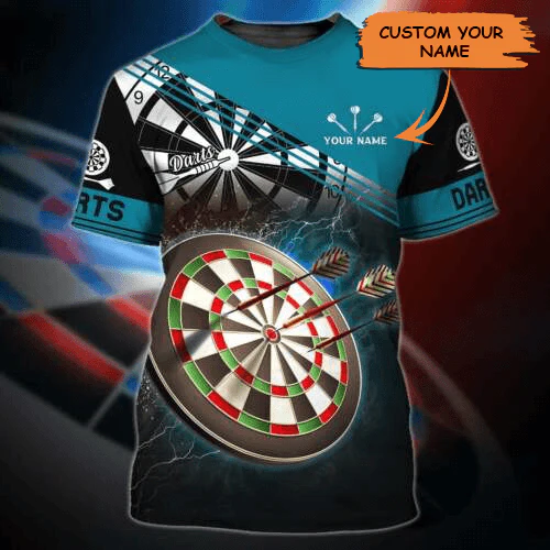 Customized Darts T Shirt, Darts Shirt Full Printing, Personalized Names T Shirt For Men - Perfect Gift For Darts Lovers, Darts Players