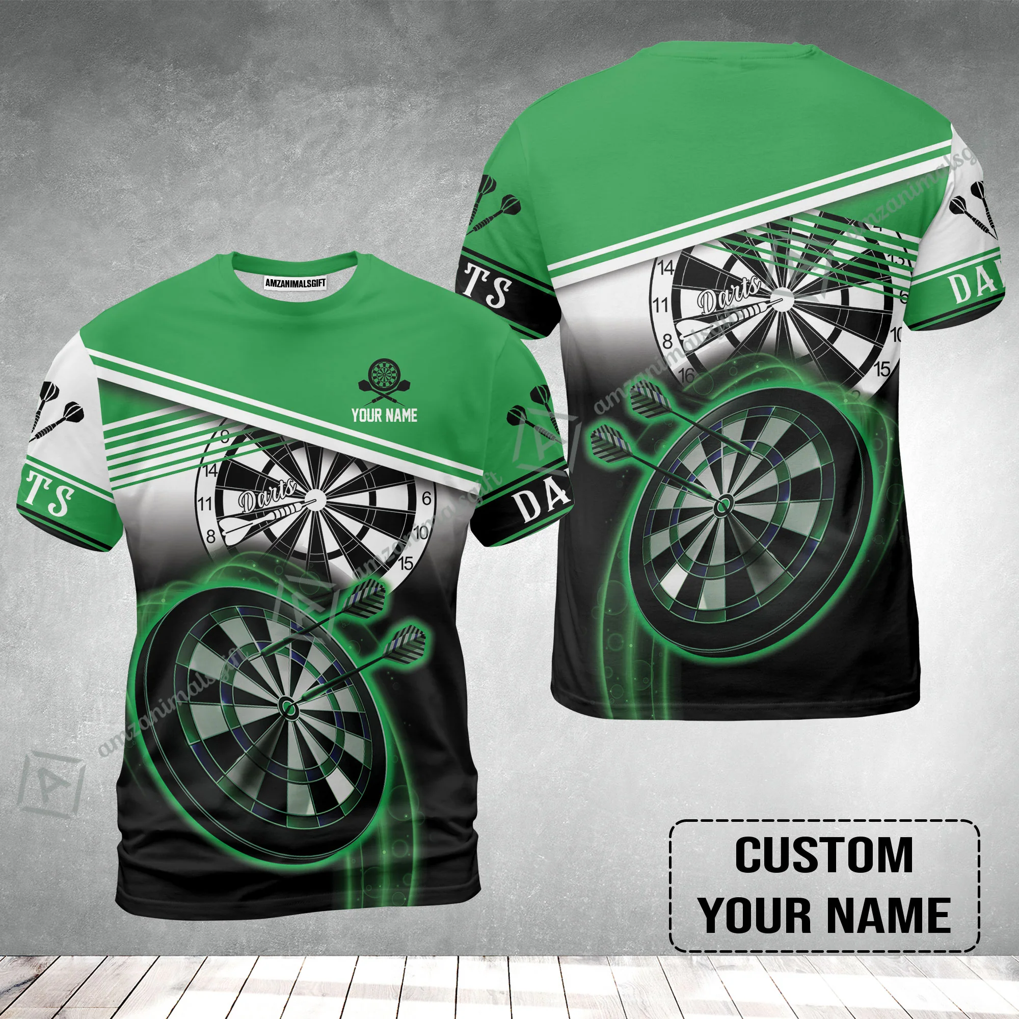 Customized Darts T-Shirt, Personalized Name Darts T-Shirt - Perfect Gift For Darts Lovers, Darts Players - Image 2