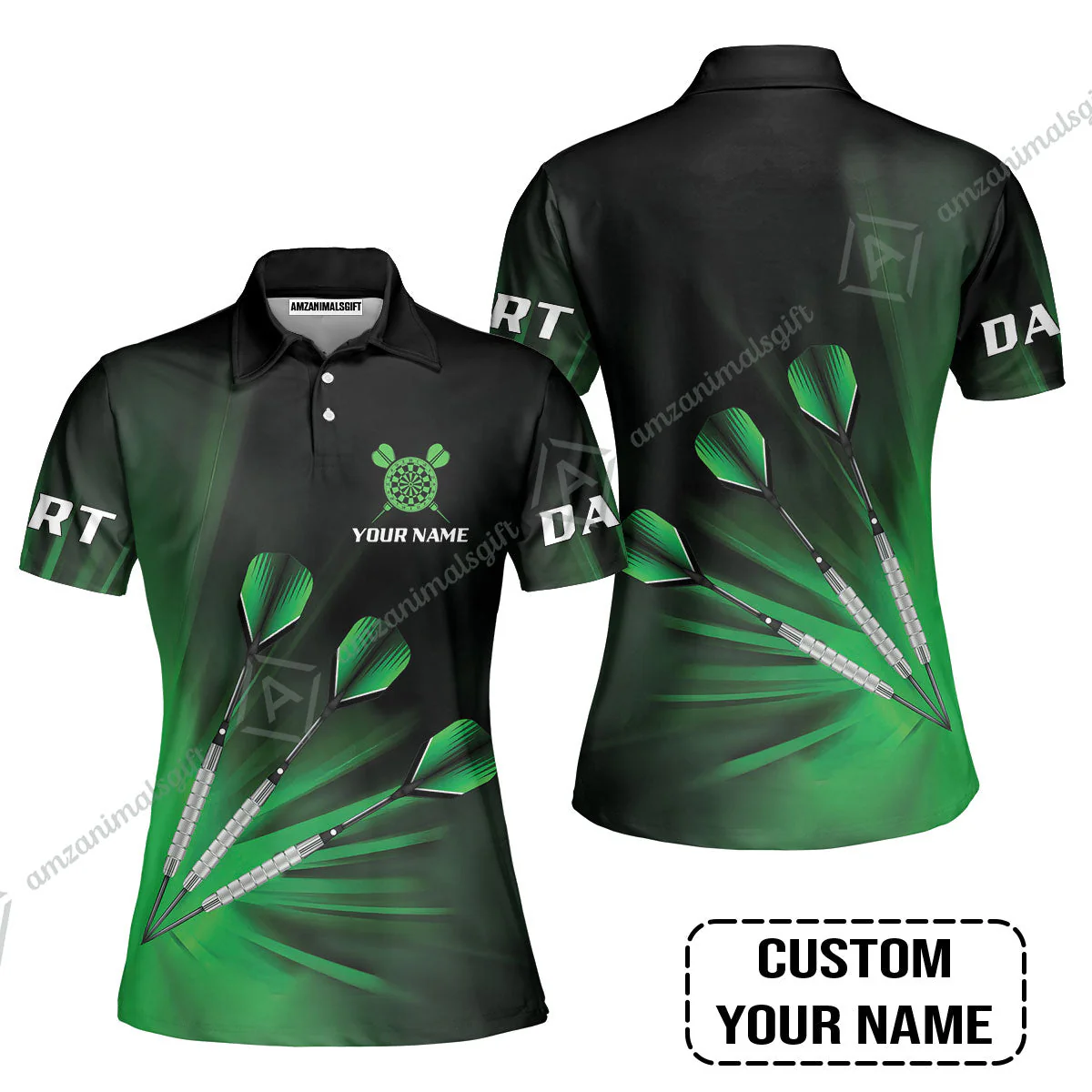 Customized Darts Women Sleeveless Polo Shirt, Personalized Name Polo Shirt - Perfect Gift For Darts Lovers, Darts Players - Image 3