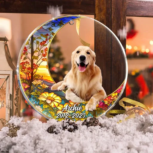 Customized Dog Photo Acrylic Ornament, Custom Pet Photo Acrylic Ornament - Memorial Gift For Dog Lovers, Pet Lovers, Dog Owners - Image 2