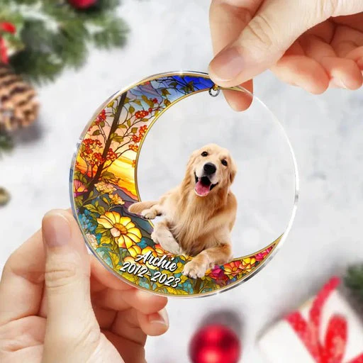 Customized Dog Photo Acrylic Ornament, Custom Pet Photo Acrylic Ornament - Memorial Gift For Dog Lovers, Pet Lovers, Dog Owners - Image 3