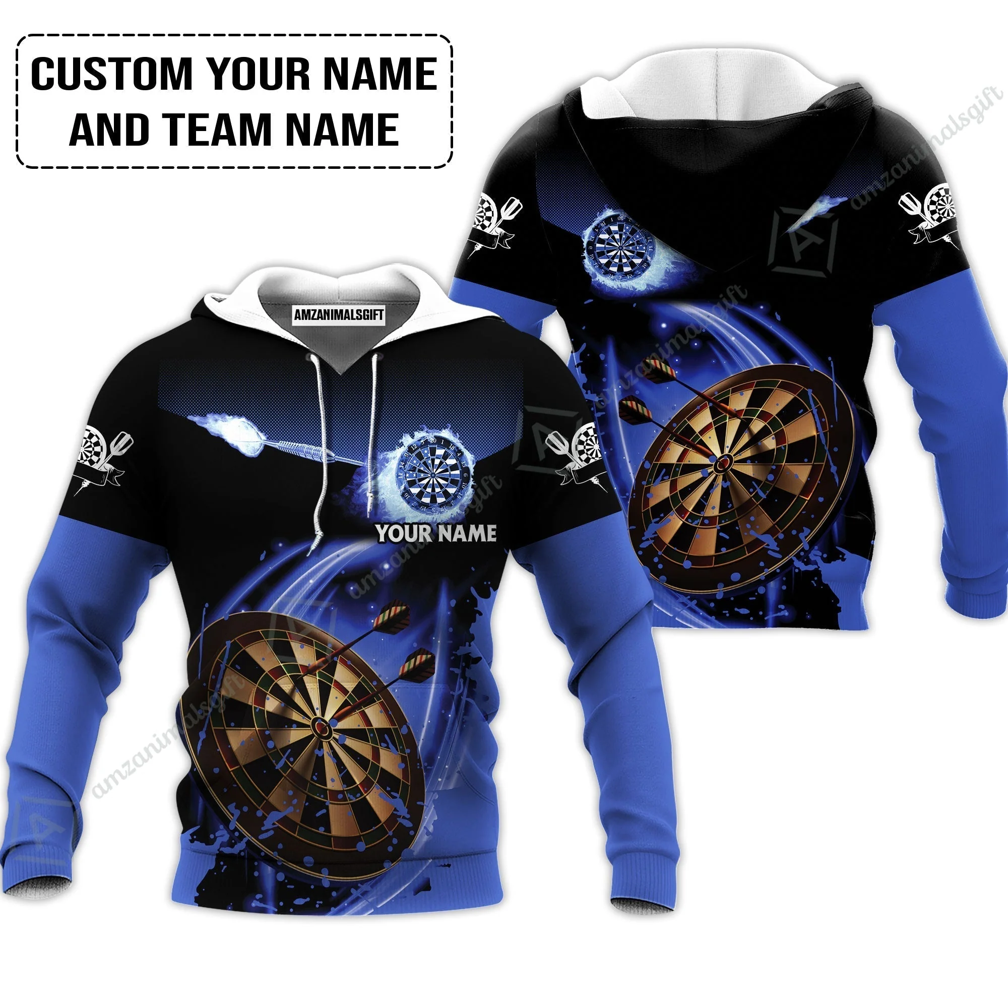 Customized Fire Darts Sweatshirt, Personalized Darts For Team Sweatshirt - Image 3