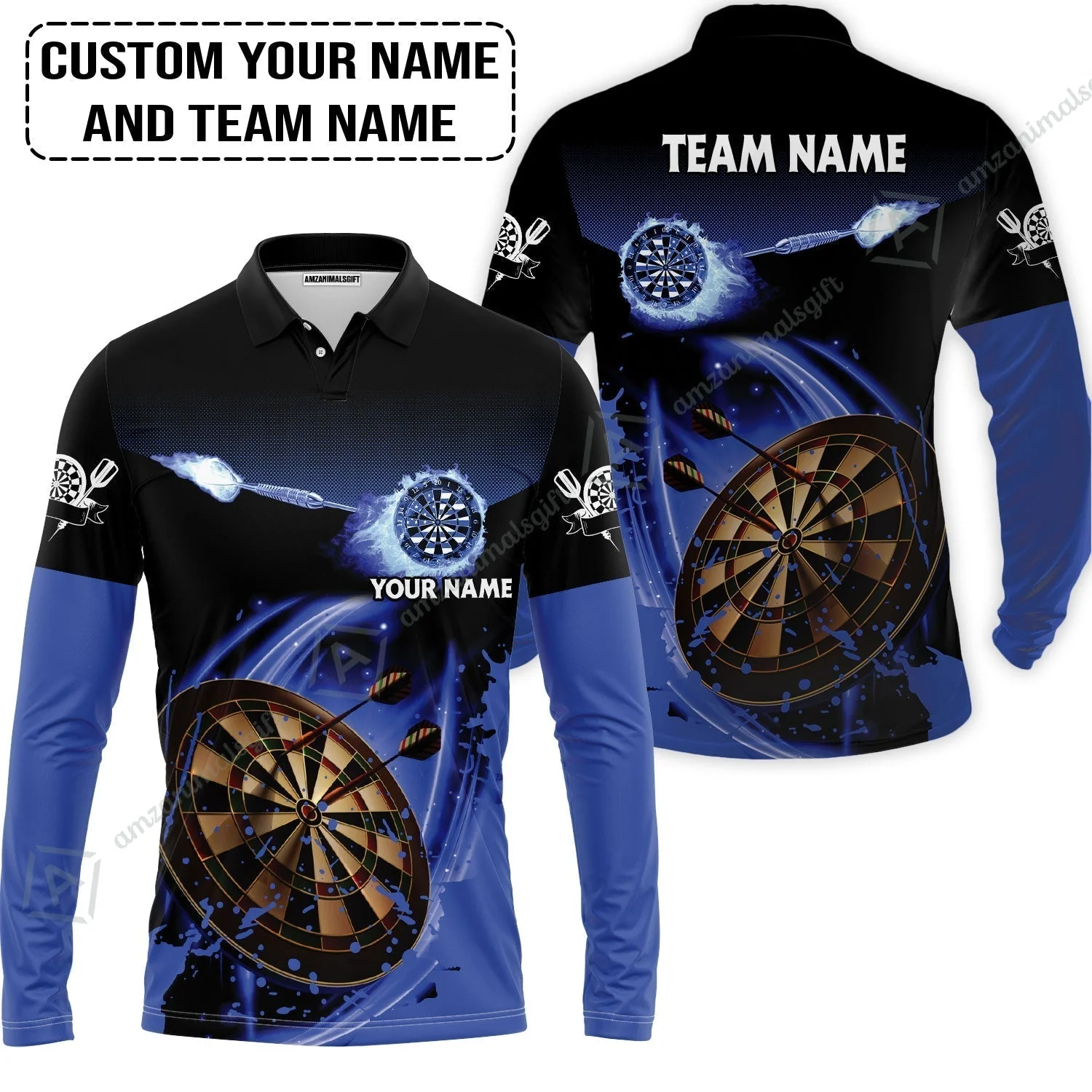 Customized Fire Darts Sweatshirt, Personalized Darts For Team Sweatshirt - Image 5